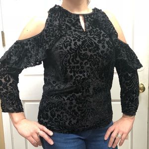 Nanette Lepore Cascade Cold Shoulder Top